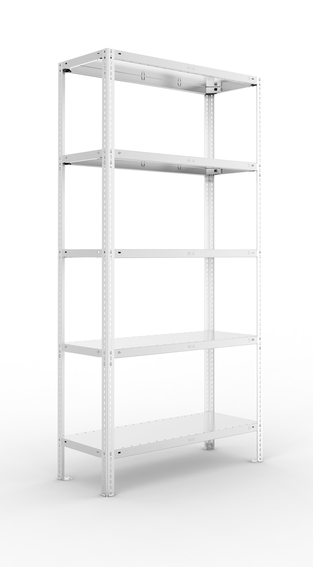 Fachbodenschraubregal, 2000 x 1000 x 400 mm (HxBxT), Grundregal