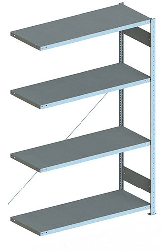 Fachbodenregal, 2000 x 1300 x 500 mm (HxBxT), Anbauregal