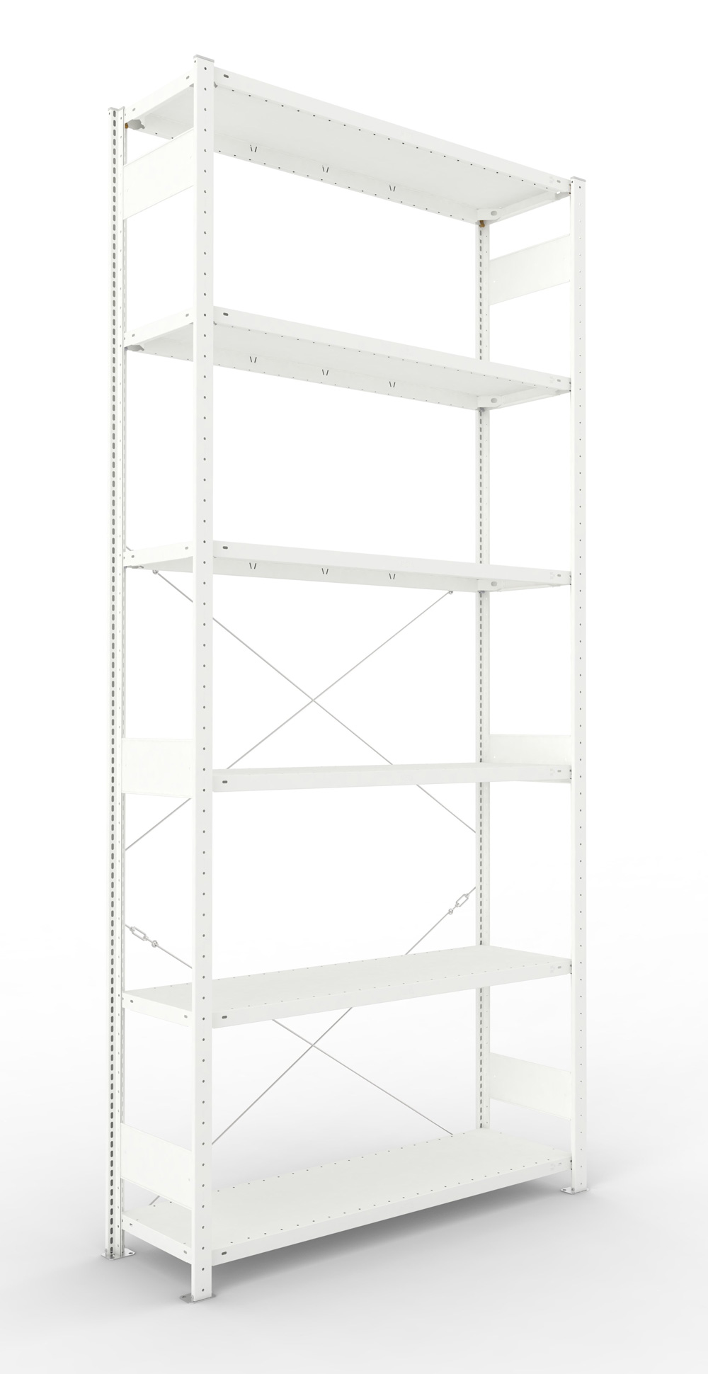 Fachbodenregal, 3000 x 1300 x 400 mm (HxBxT), Grundregal