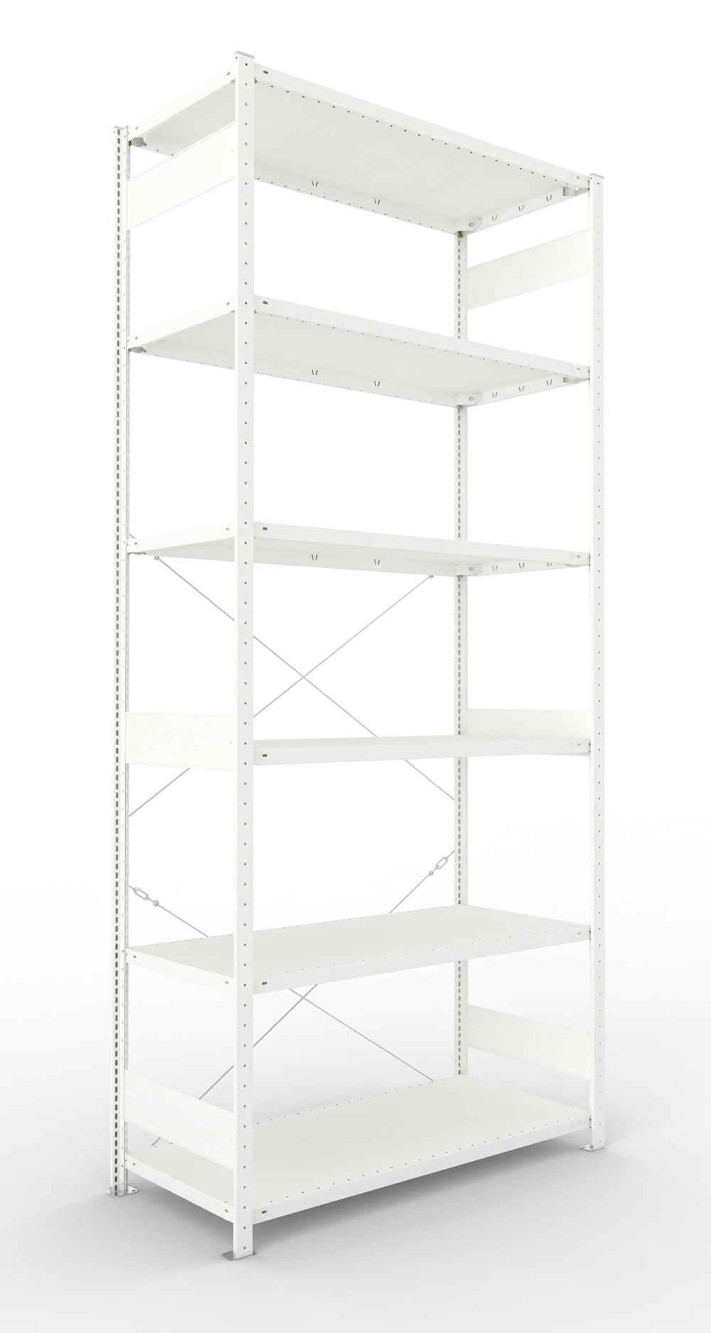 Fachbodenregal, 3000 x 1300 x 600 mm (HxBxT), Grundregal