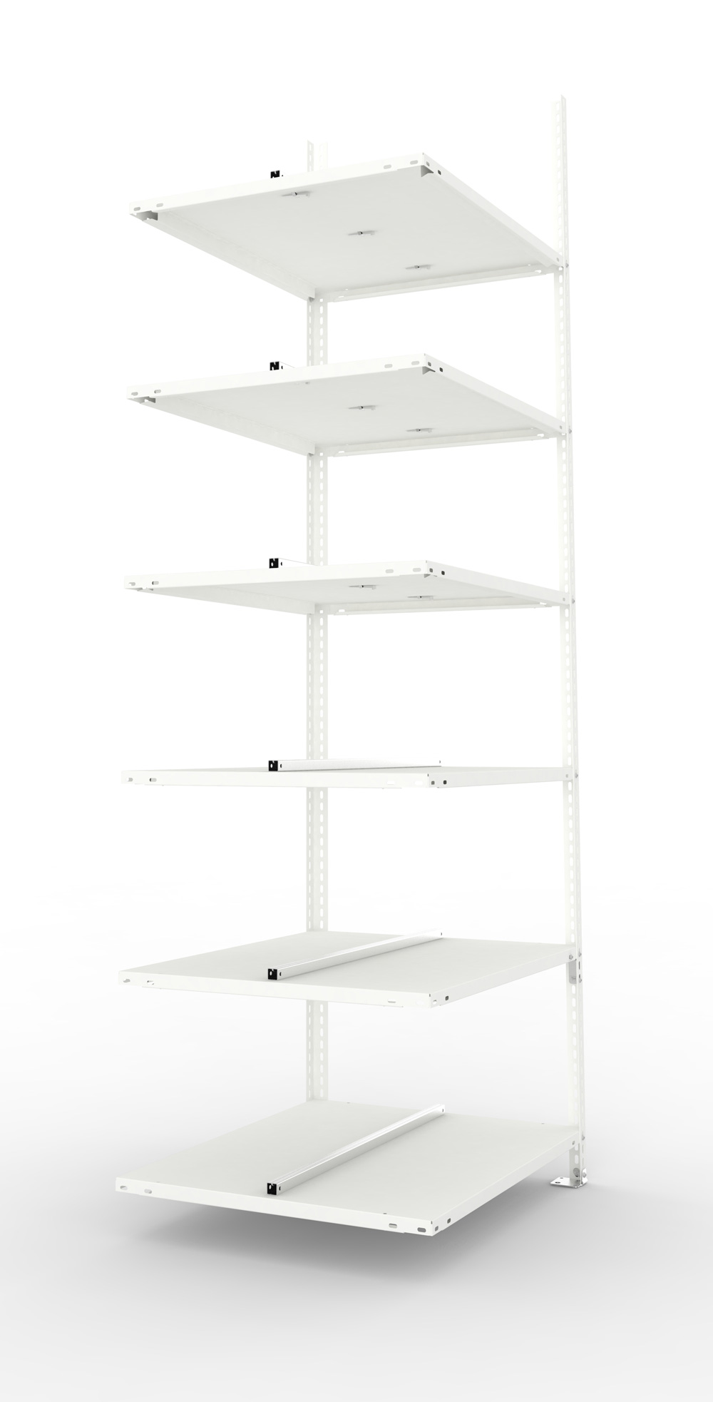 Büroschraubregal 2200 x 750 x 600 mm (HxBxT), Anbauregal