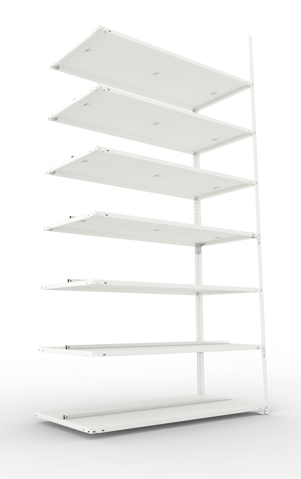 Büroschraubregal 2500 x 1250 x 600 mm (HxBxT), Anbauregal