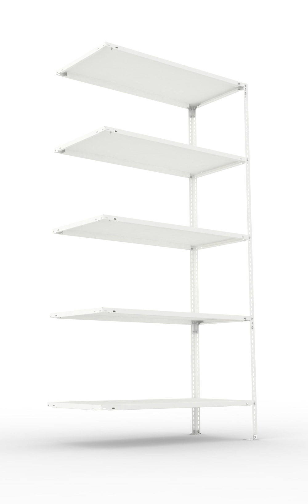 Fachbodenschraubregal, 2000 x 1000 x 500 mm (HxBxT), Anbauregal