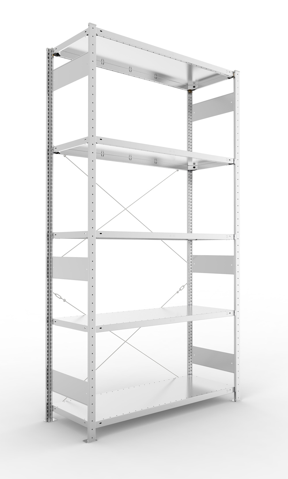 Fachbodenregal, 2500 x 1300 x 500 mm (HxBxT), Grundregal