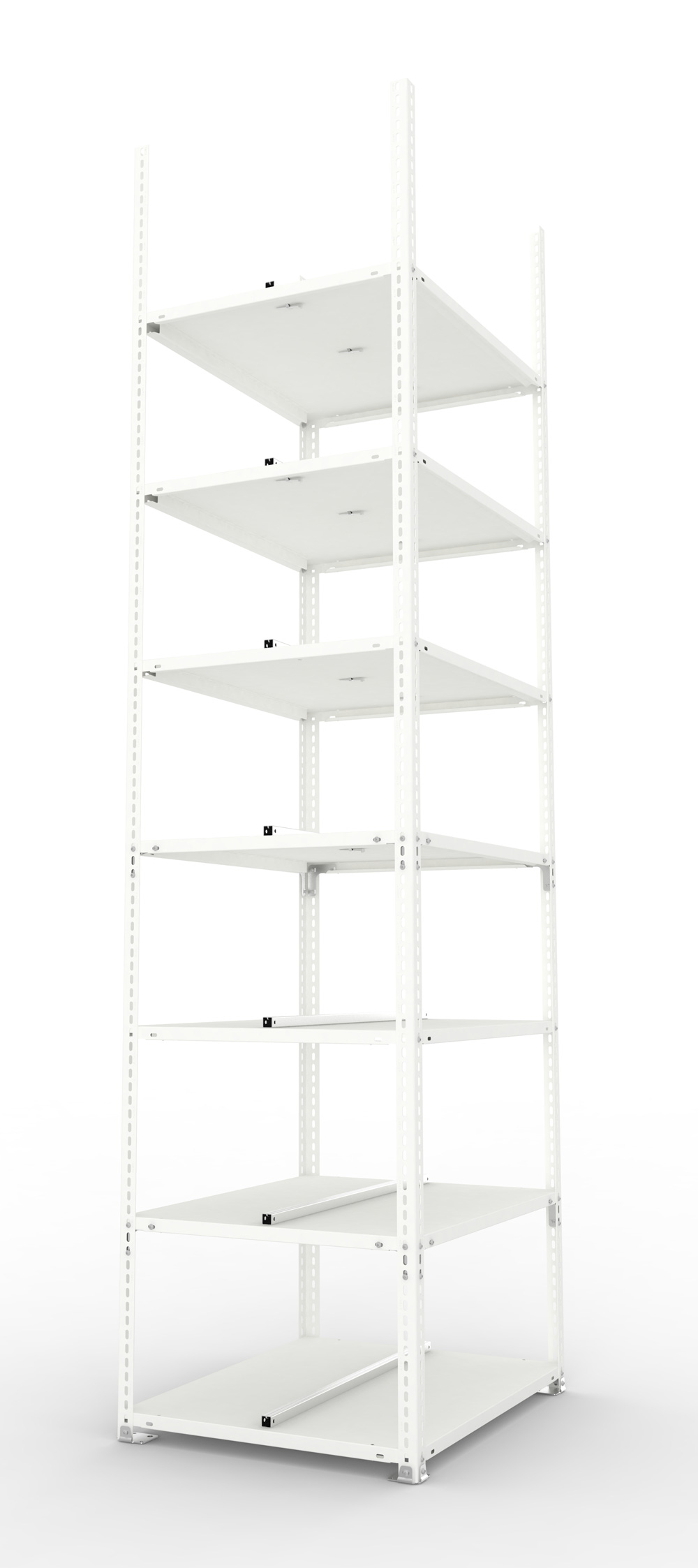 Büroschraubregal 2500 x 750 x 600 mm (HxBxT), Grundregal