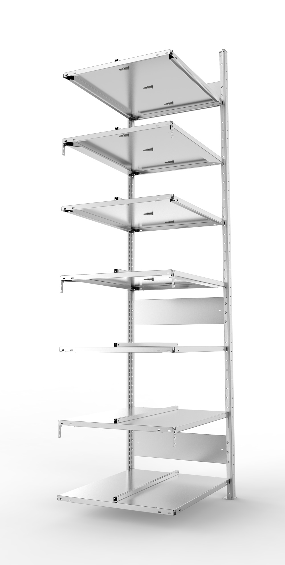 Büroregal, 2500 x 750 x 600 mm (HxBxT), Anbauregal