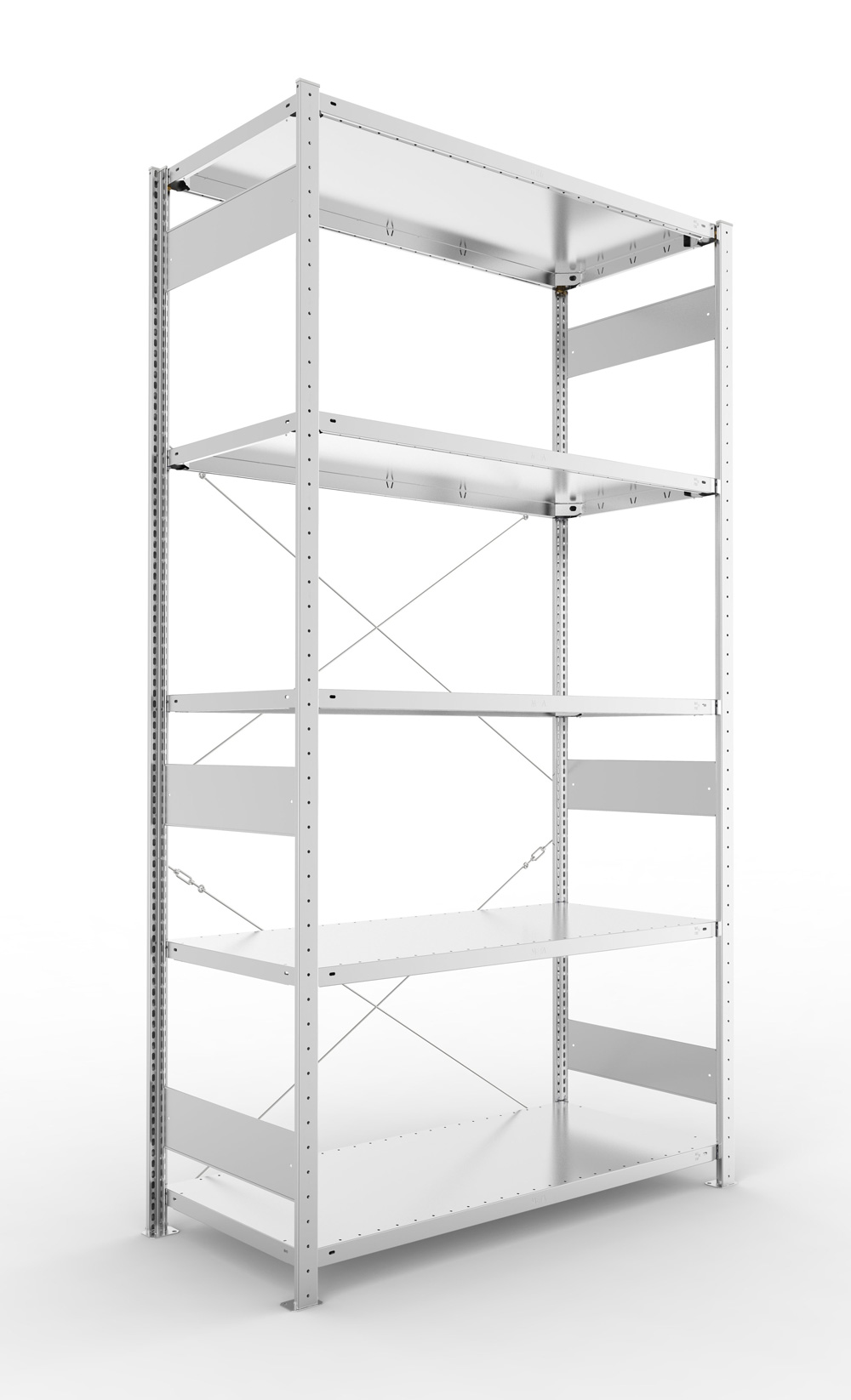Fachbodenregal, 2500 x 1300 x 600 mm (HxBxT), Grundregal