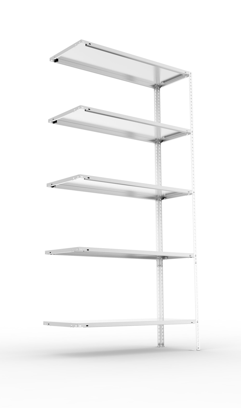 Fachbodenschraubregal, 2000 x 1000 x 400 mm (HxBxT), Anbauregal