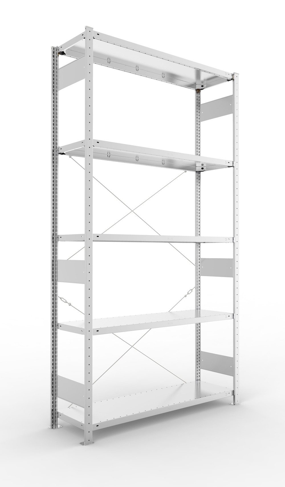 Fachbodenregal, 2500 x 1300 x 400 mm (HxBxT), Grundregal