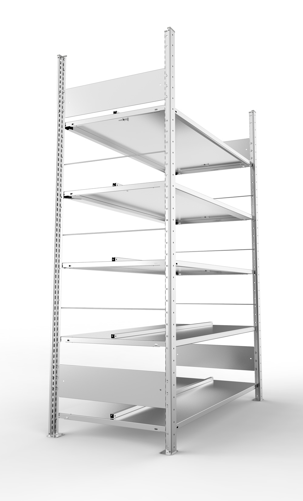 Büroregal, 1850 x 1250 x 600 mm (HxBxT), Grundregal