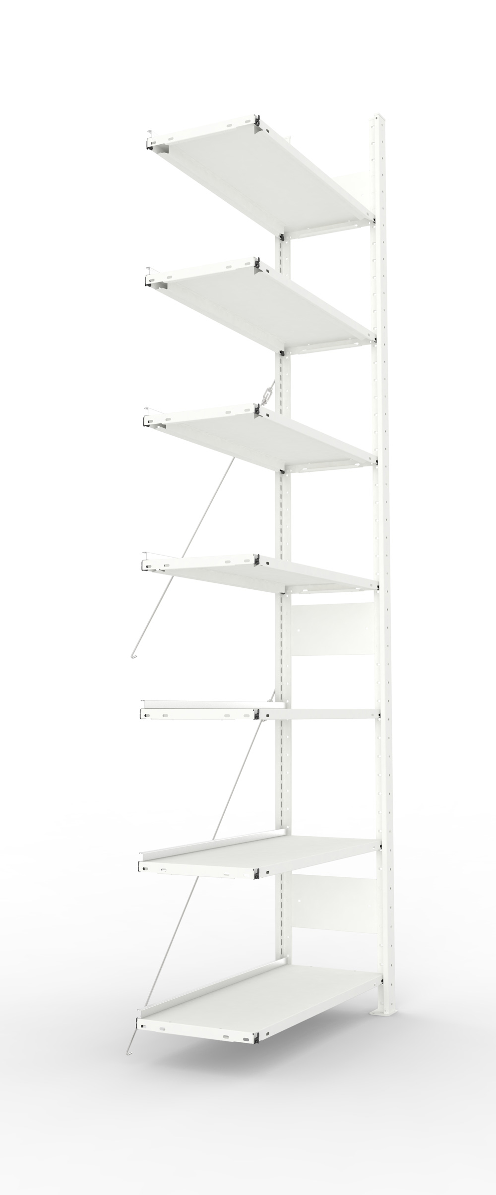 Büroregal, 2500 x 750 x 300 mm (HxBxT), Anbauregal