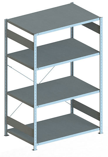 Fachbodenregal, 2000 x 1300 x 800 mm (HxBxT), Grundregal