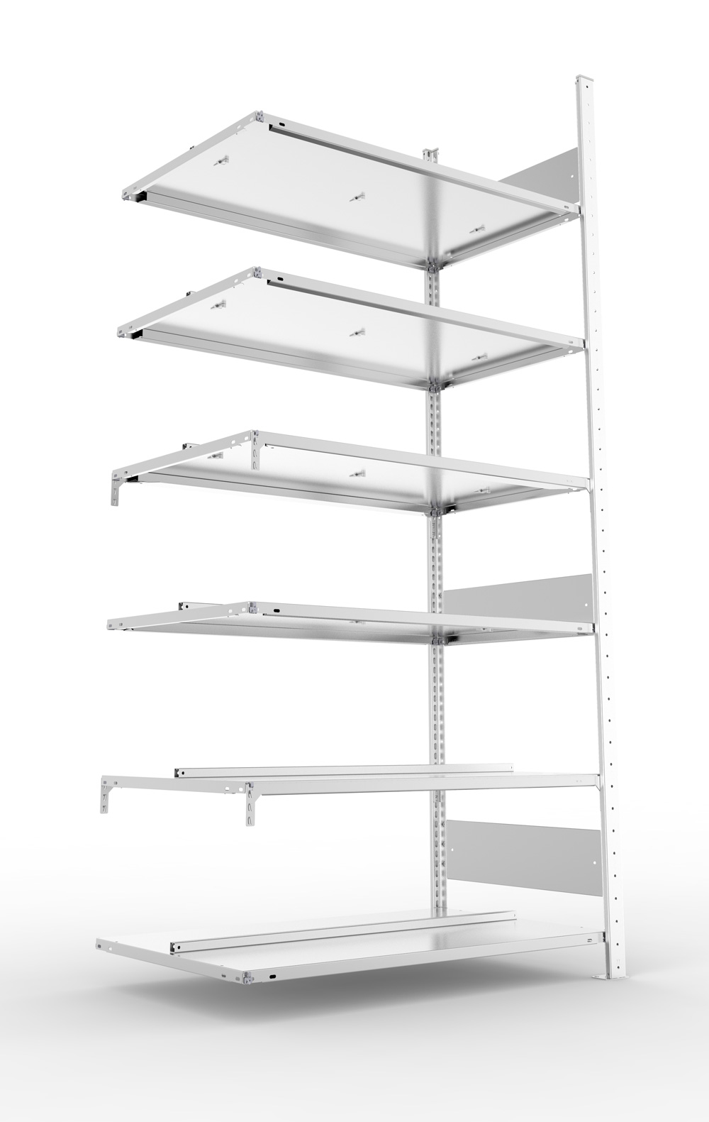 Büroregal, 2200 x 1000 x 600 mm (HxBxT), Anbauregal