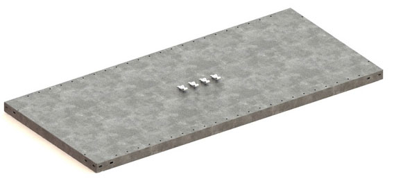 Zusatzboden Steckregal, 1300 x 600 mm (BxT), verzinkt