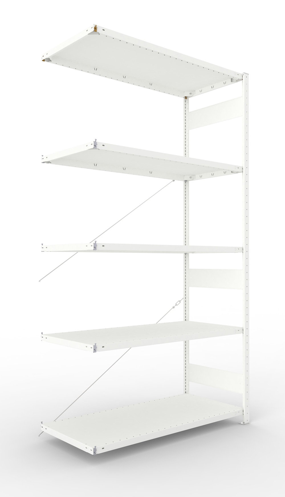 Fachbodenregal, 2500 x 1300 x 600 mm (HxBxT), Anbauregal