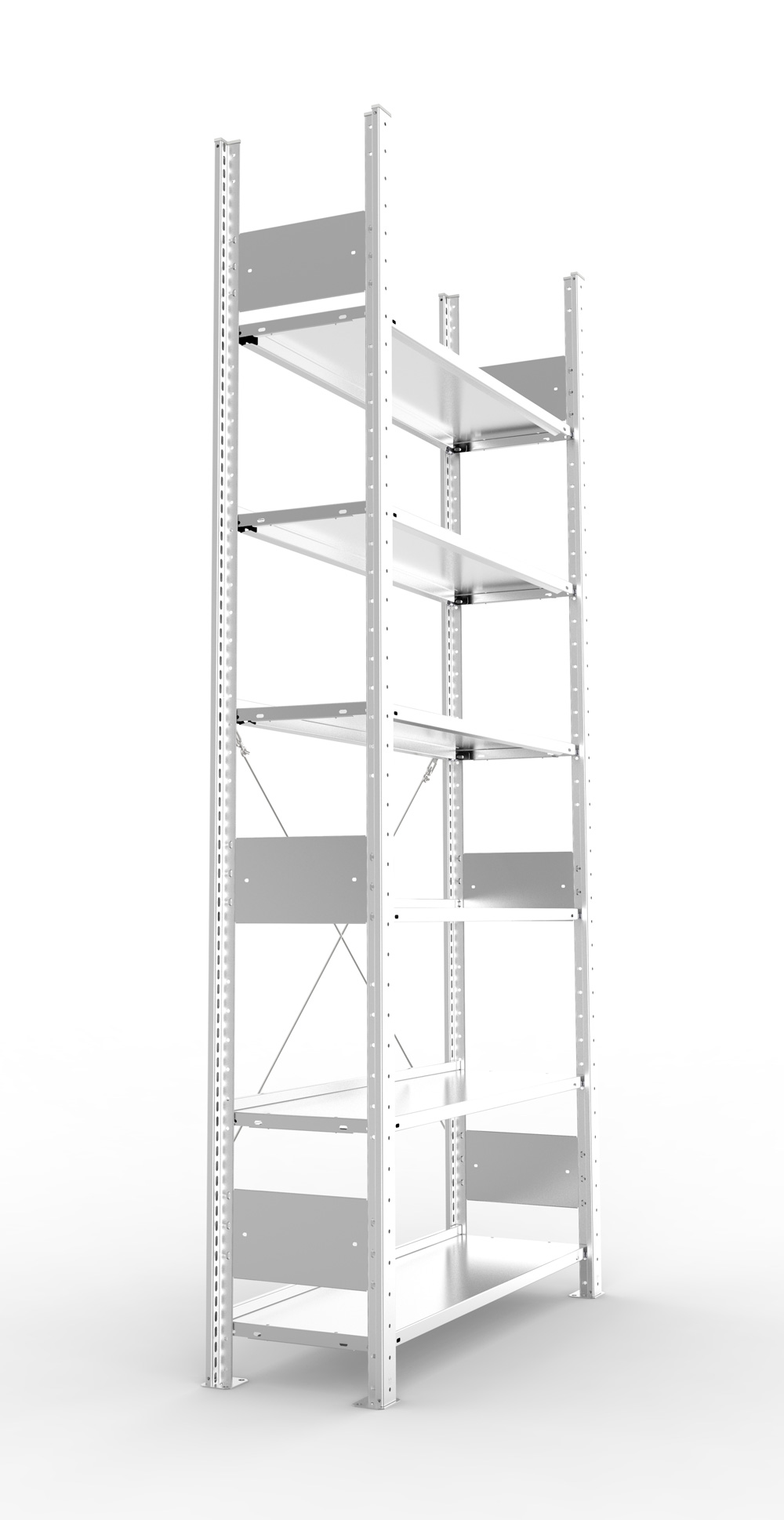 Büroregal, 2200 x 1000 x 300 mm (HxBxT), Grundregal