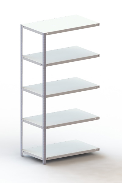 Fachbodenschraubregal, 2000 x 1000 x 600 mm (HxBxT), Anbauregal