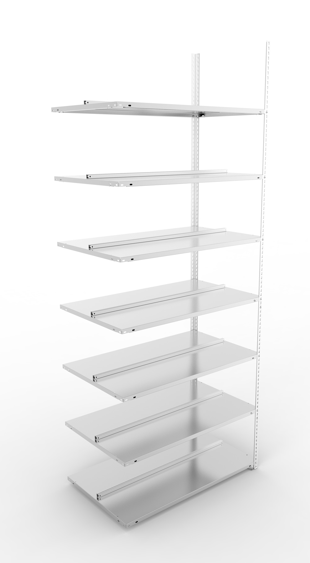 Büroschraubregal, 2500 x 1000 x 600 mm (HxBxT), Anbauregal