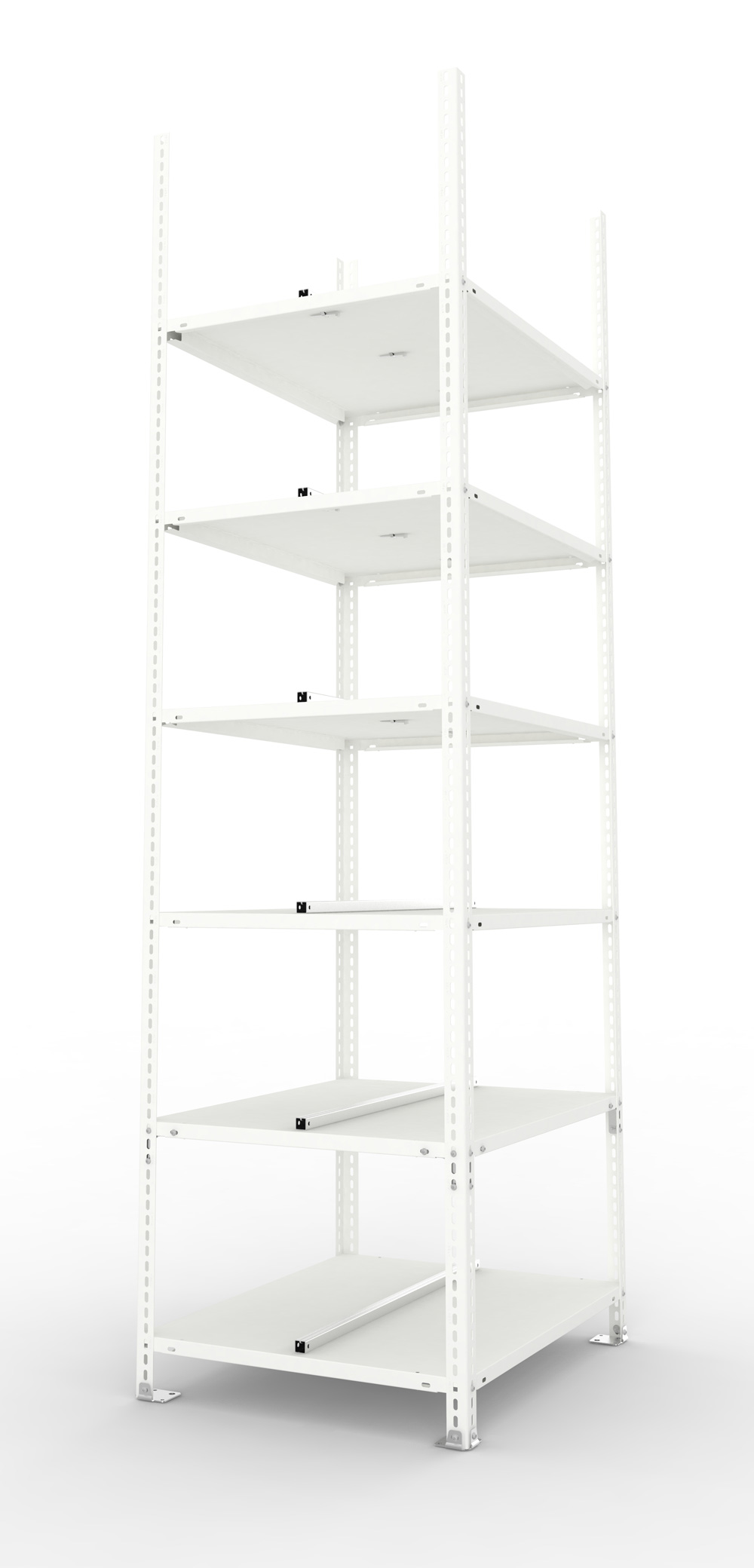 Büroschraubregal 2200 x 750 x 600 mm (HxBxT), Grundregal