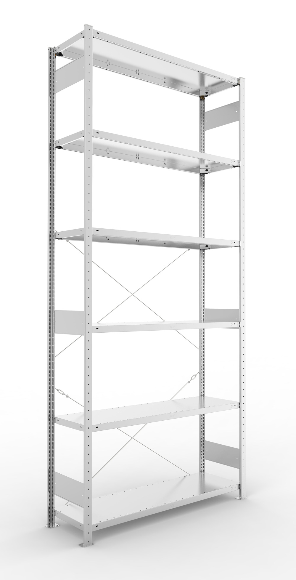 Fachbodenregal, 3000 x 1300 x 400 mm (HxBxT), Grundregal