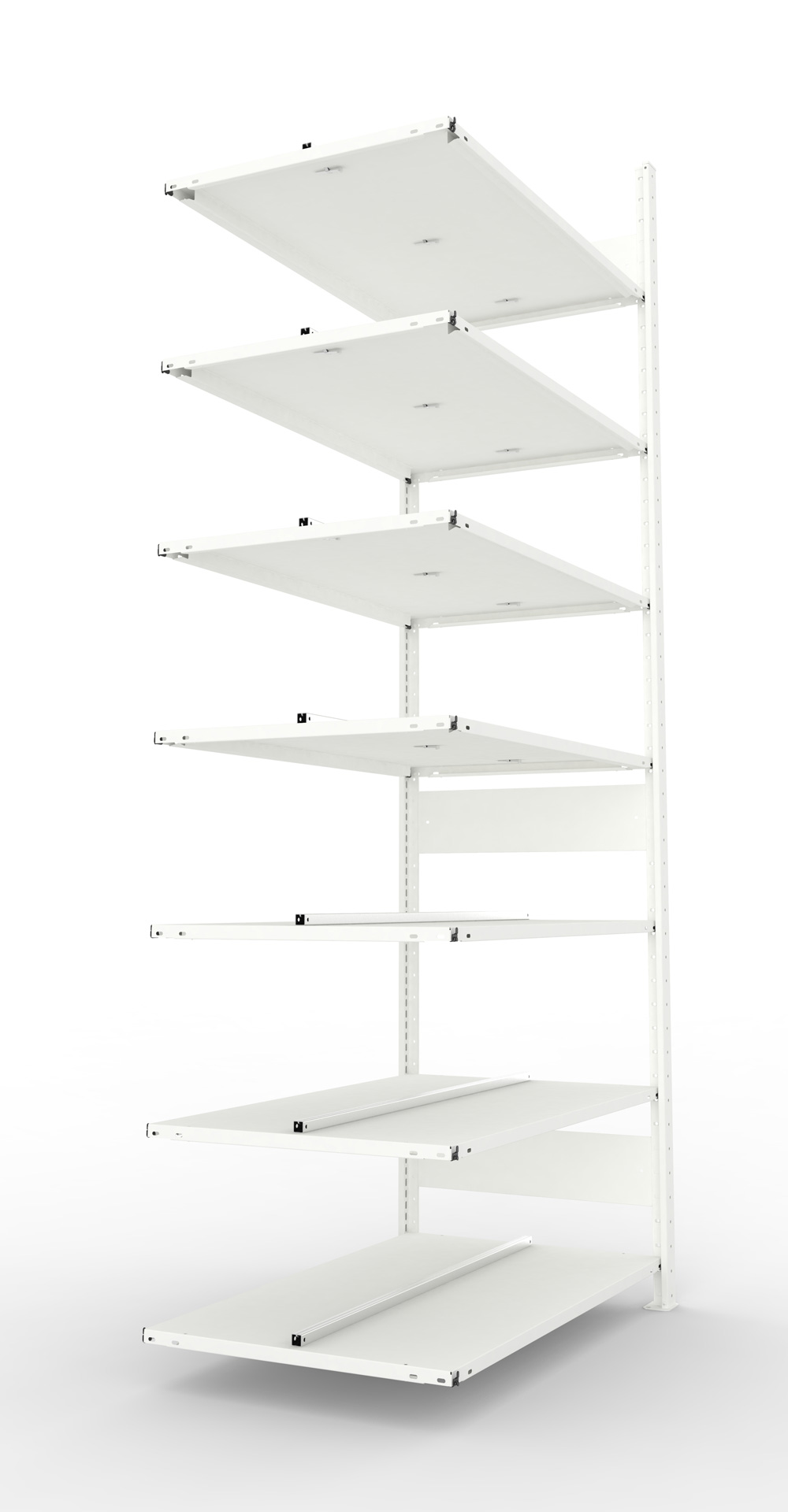 Büroregal, 2500 x 1000 x 600 mm (HxBxT), Anbauregal