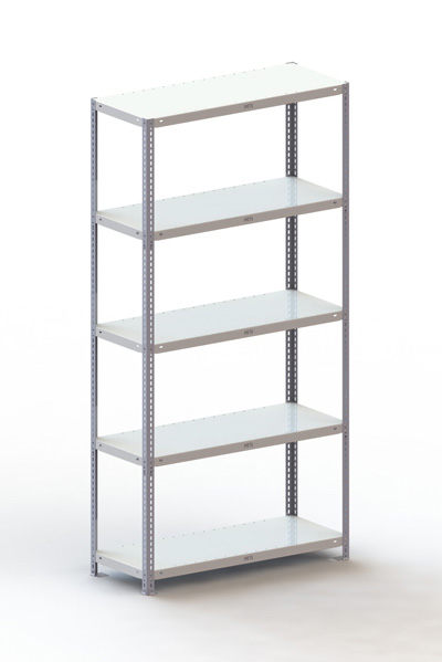 Fachbodenschraubregal, 2000 x 1000 x 400 mm (HxBxT), Grundregal