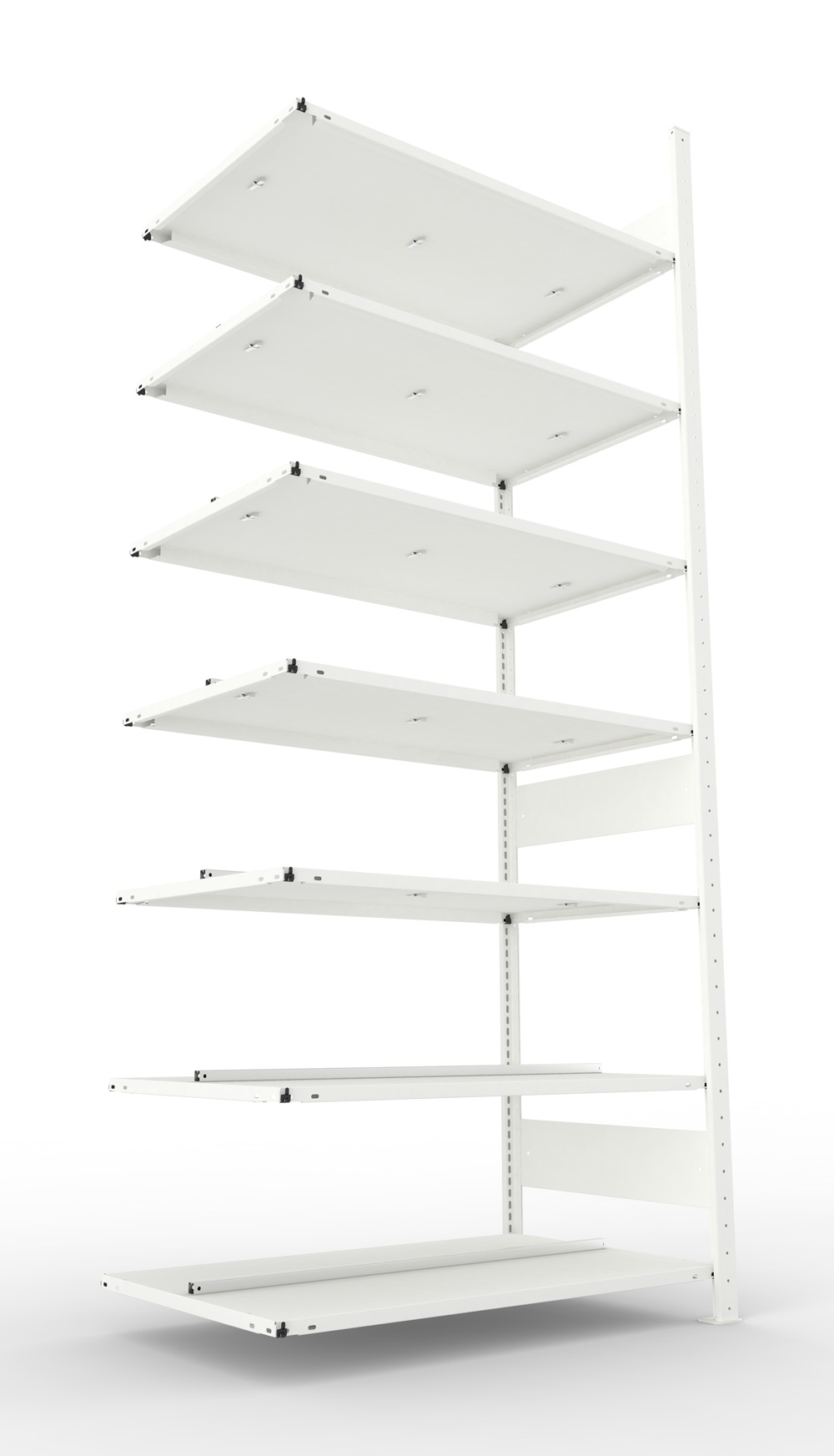 Büroregal, 2500 x 1000 x 600 mm (HxBxT), Anbauregal