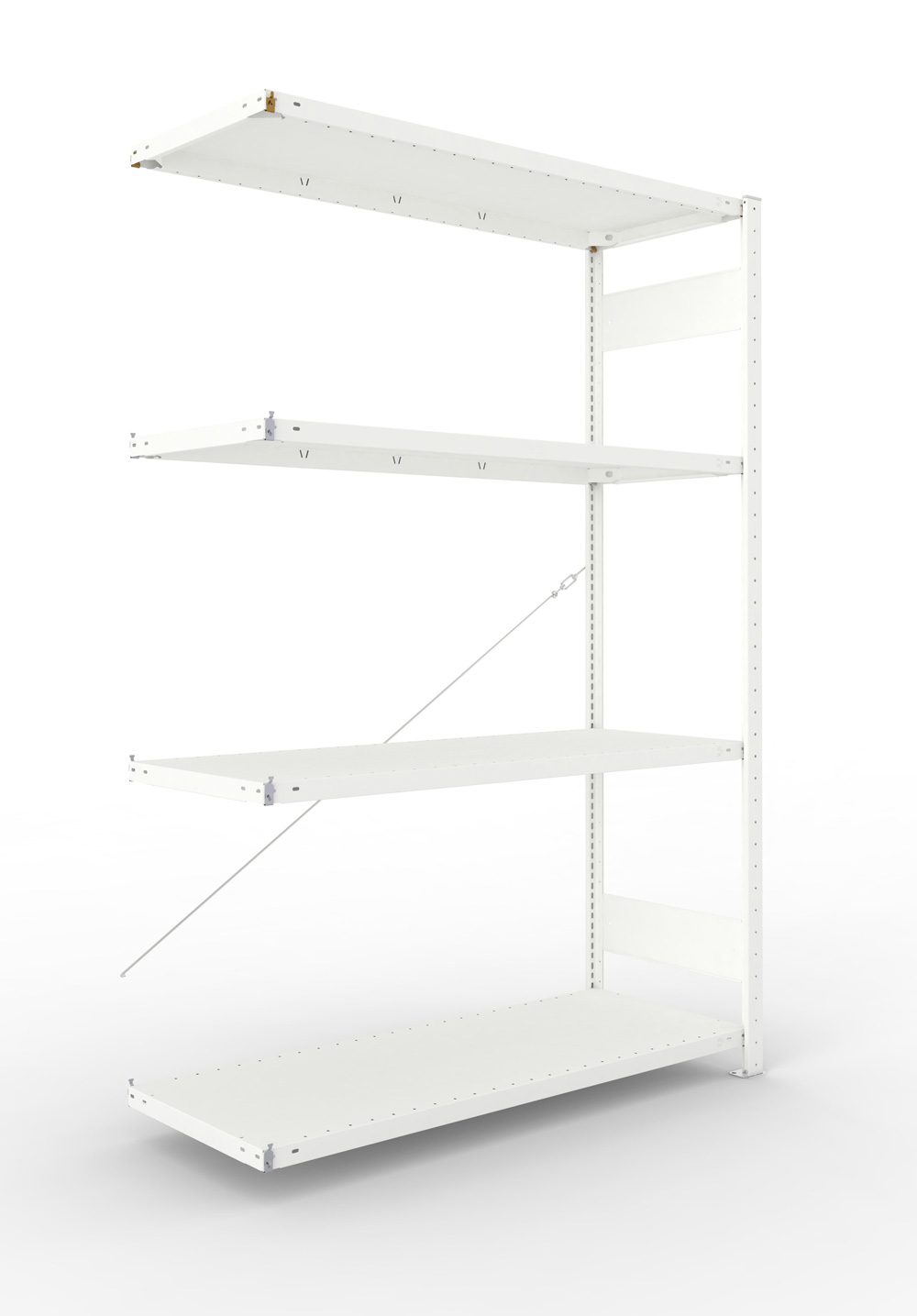 Fachbodenregal, 2000 x 1300 x 500 mm (HxBxT), Anbauregal