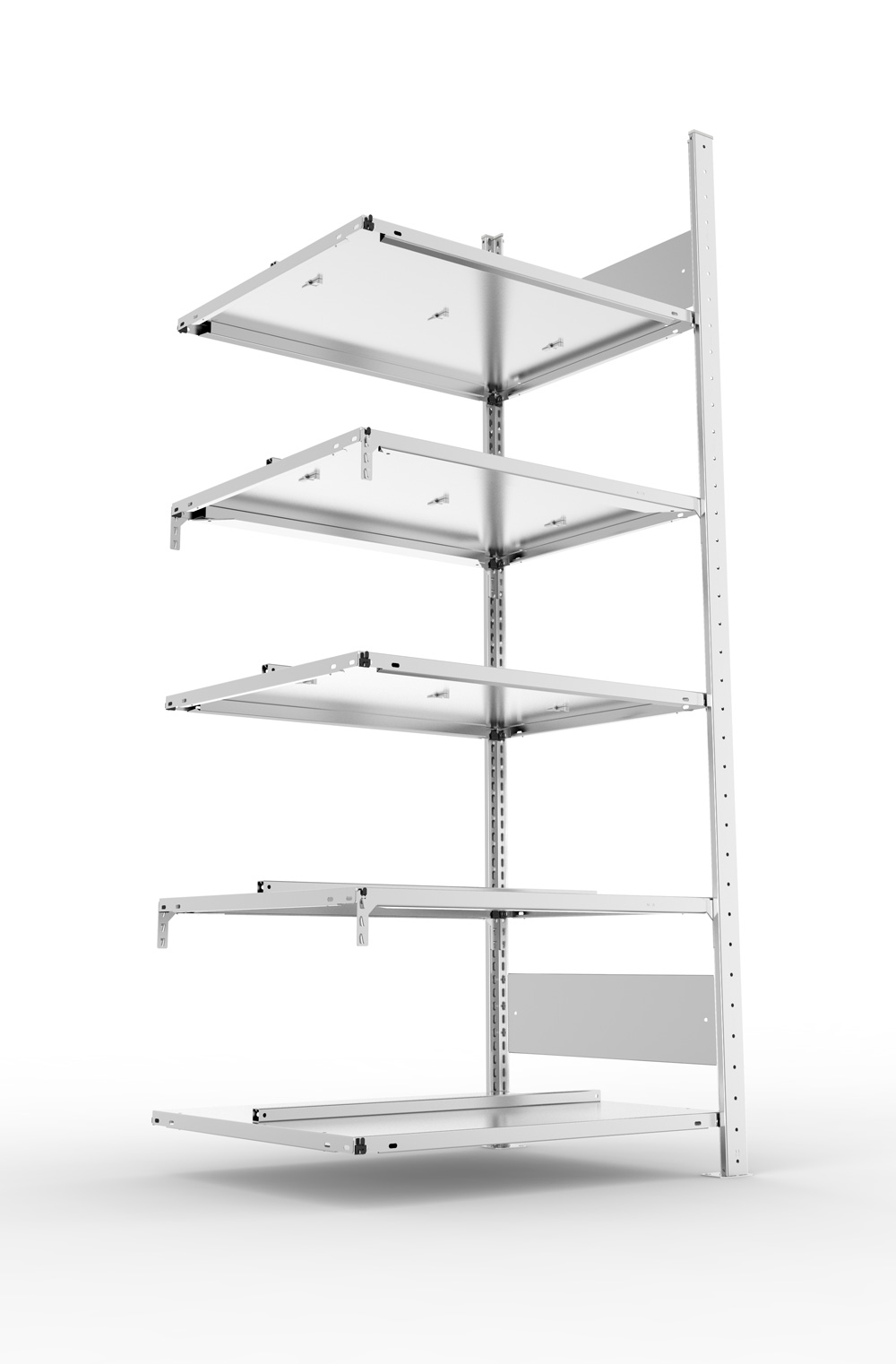 Büroregal, 1850 x 750 x 600 mm (HxBxT), Anbauregal