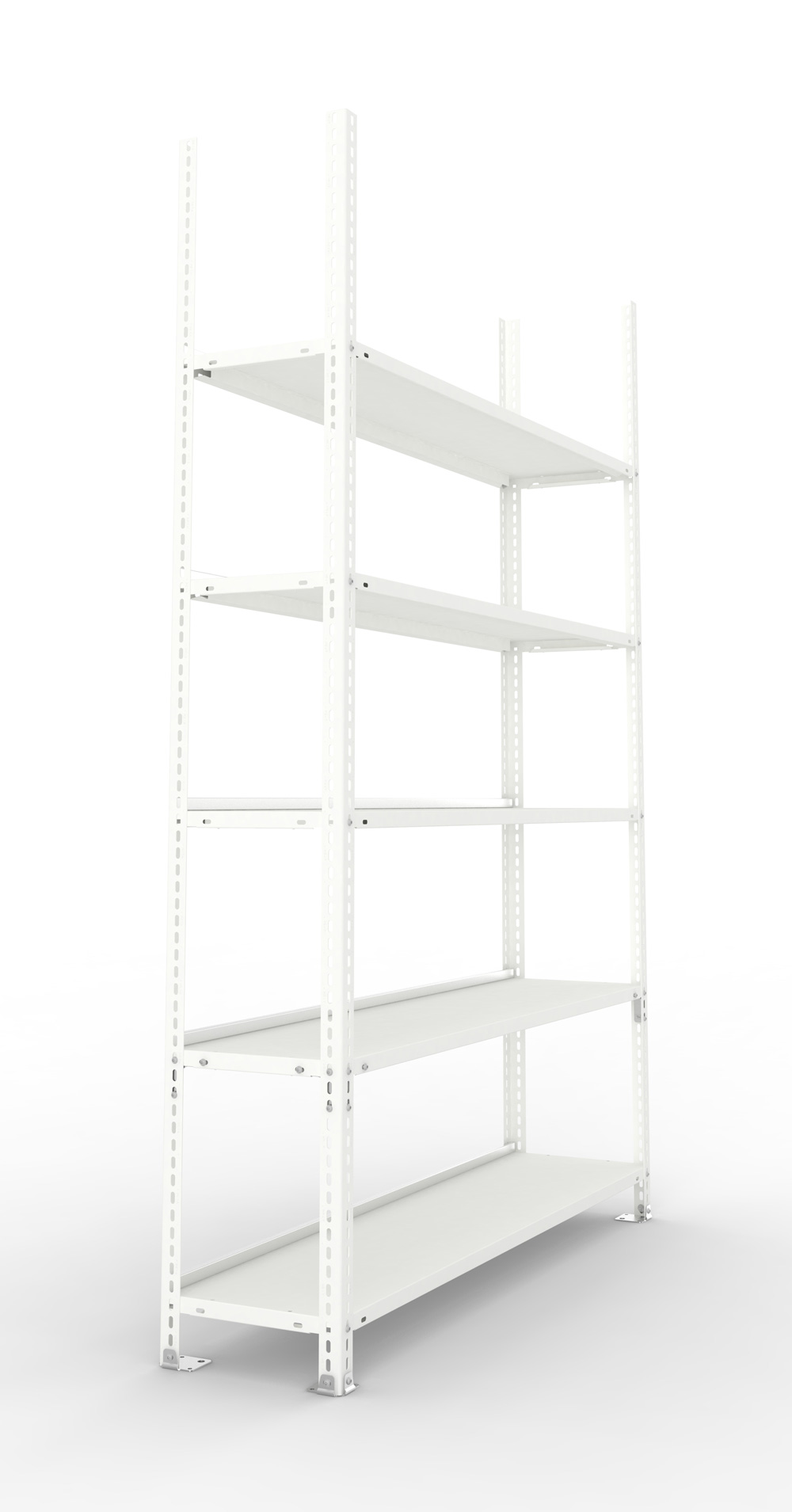Büroschraubregal 1850 x 1250 x 300 mm (HxBxT), Grundregal