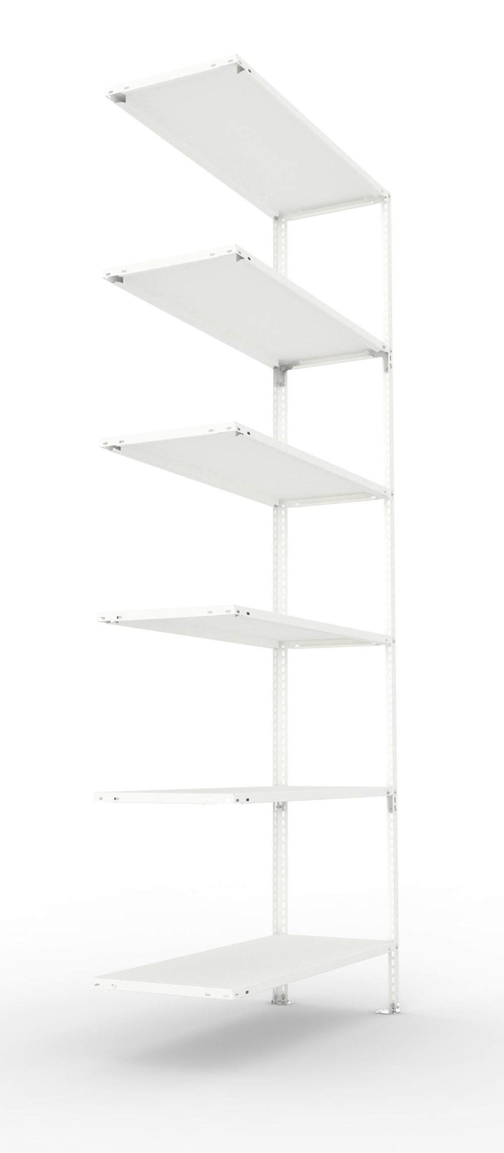 Fachbodenschraubregal, 2500 x 1000 x 400 mm (HxBxT), Anbauregal