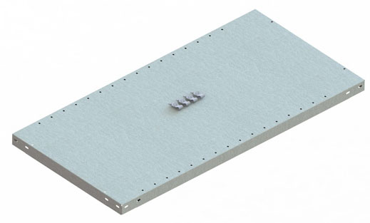 Zusatzboden Steckregal, 1000 x 500 mm (BxT), verzinkt