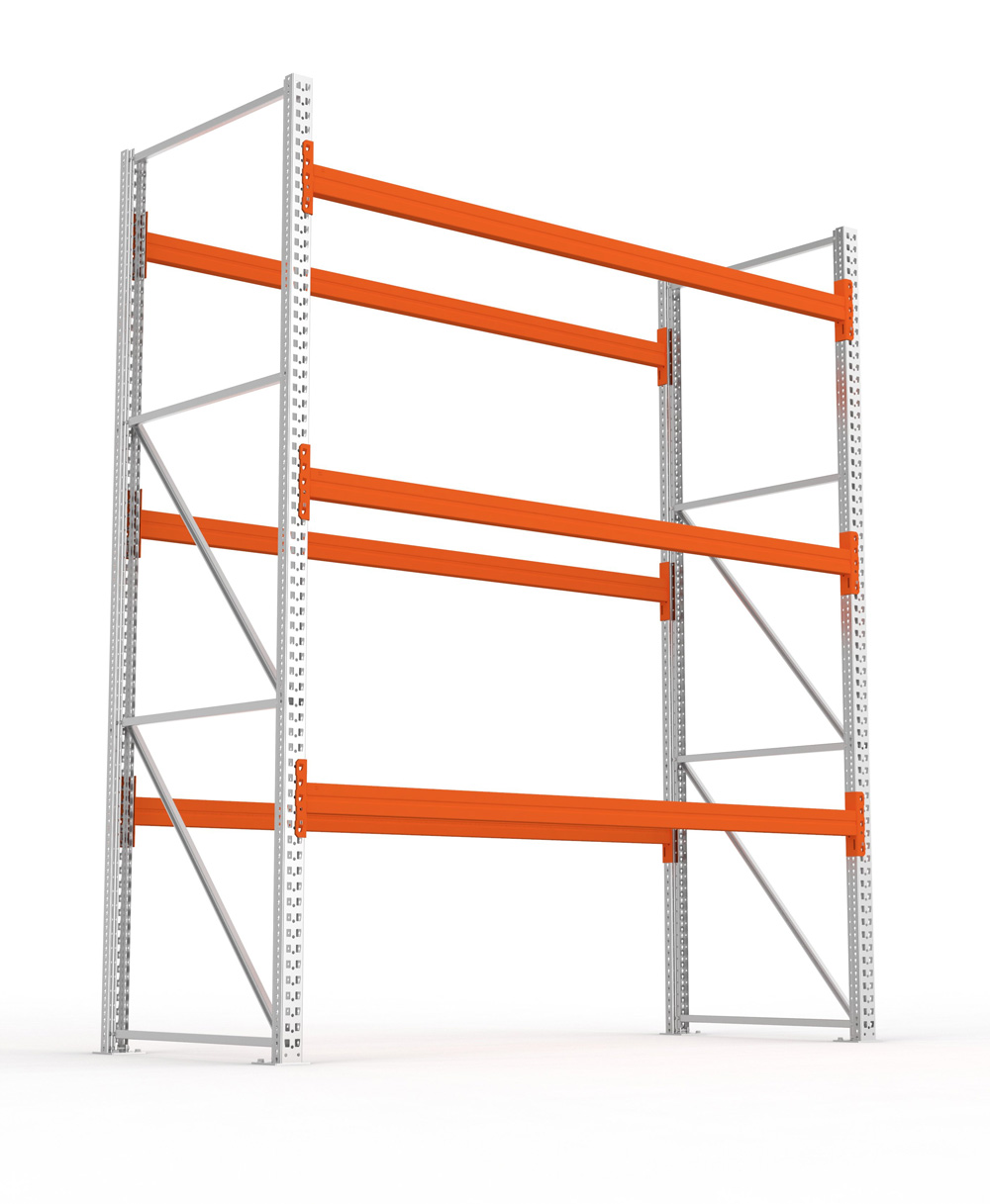 Palettenregal, 3300 x 2700 x 1100 mm (HxBxT), Grundregal