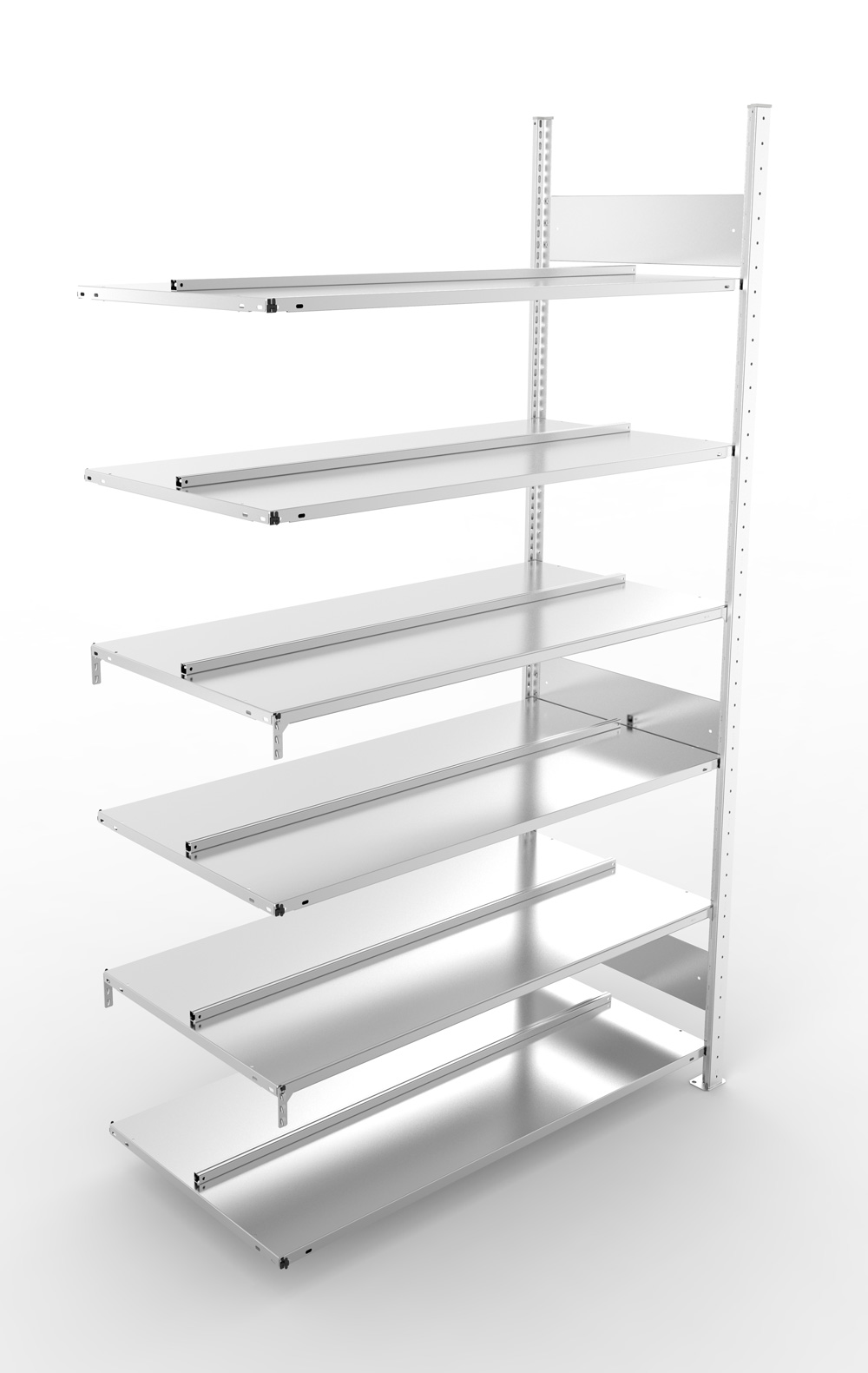 Büroregal, 2200 x 1250 x 600 mm (HxBxT), Anbauregal