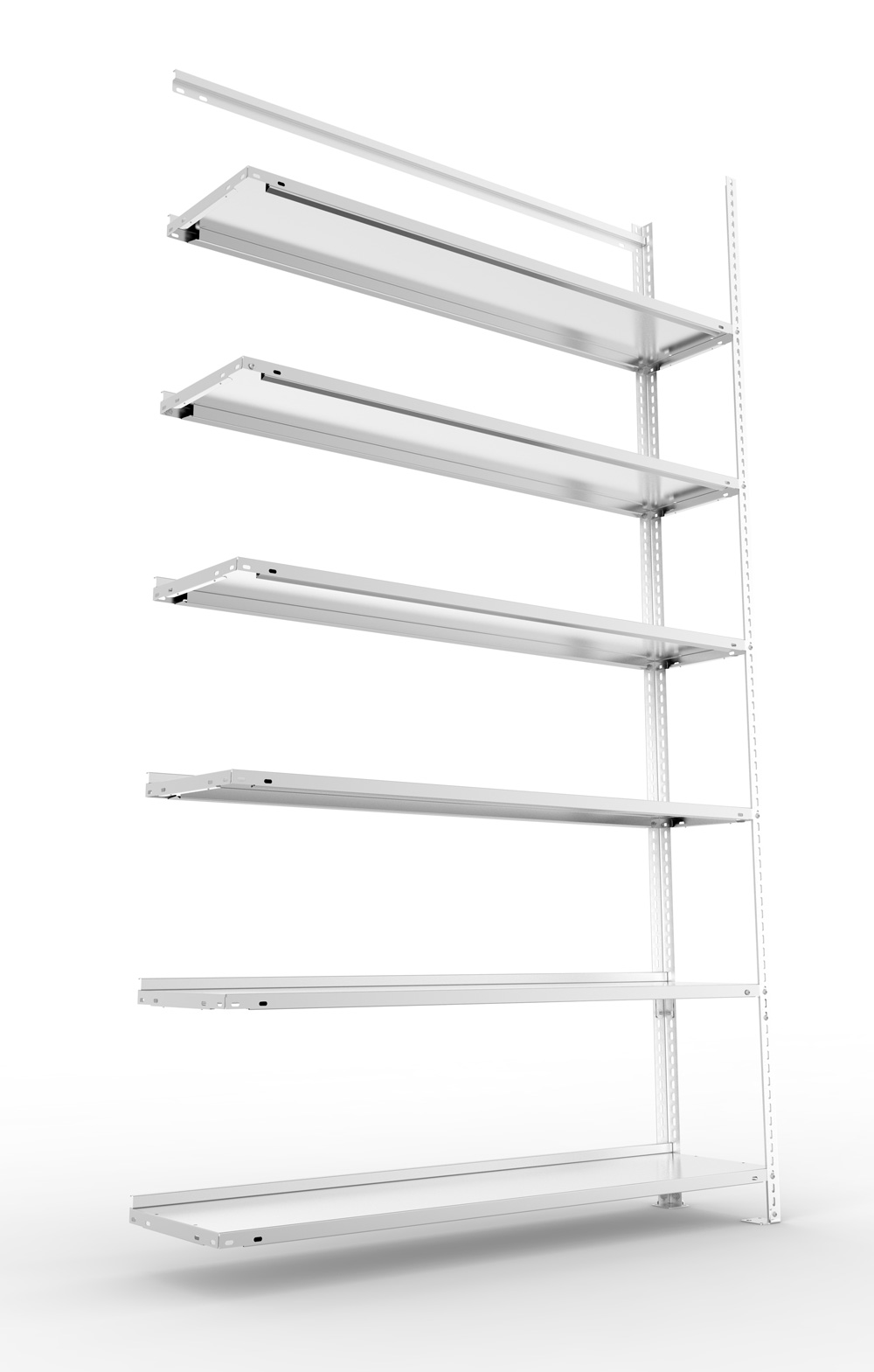 Büroschraubregal, 2200 x 1250 x 300 mm (HxBxT), Anbauregal
