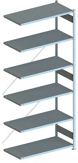 Fachbodenregal, 3000 x 1300 x 600 mm (HxBxT), Anbauregal