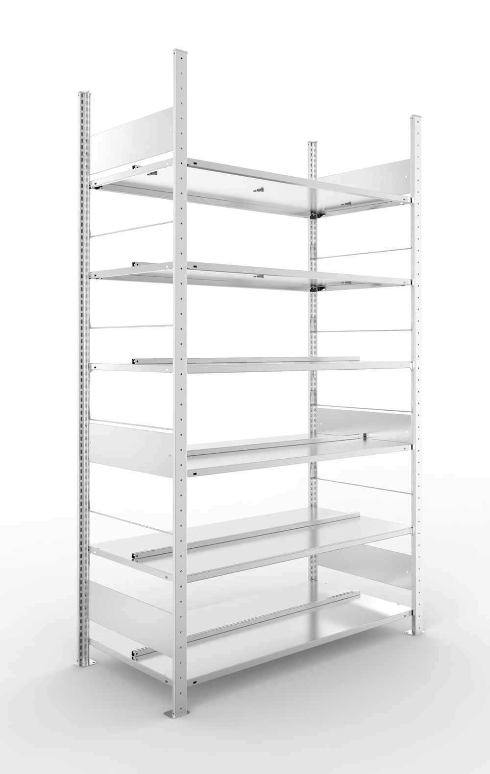 Büroregal, 2200 x 1250 x 600 mm (HxBxT), Grundregal