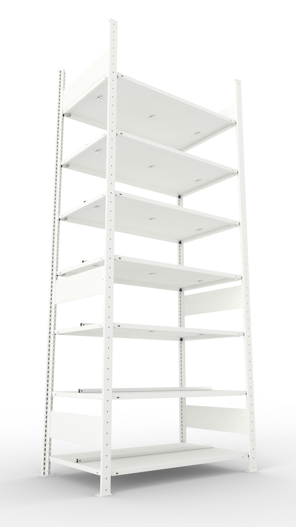 Büroregal, 2500 x 1000 x 600 mm (HxBxT), Grundregal