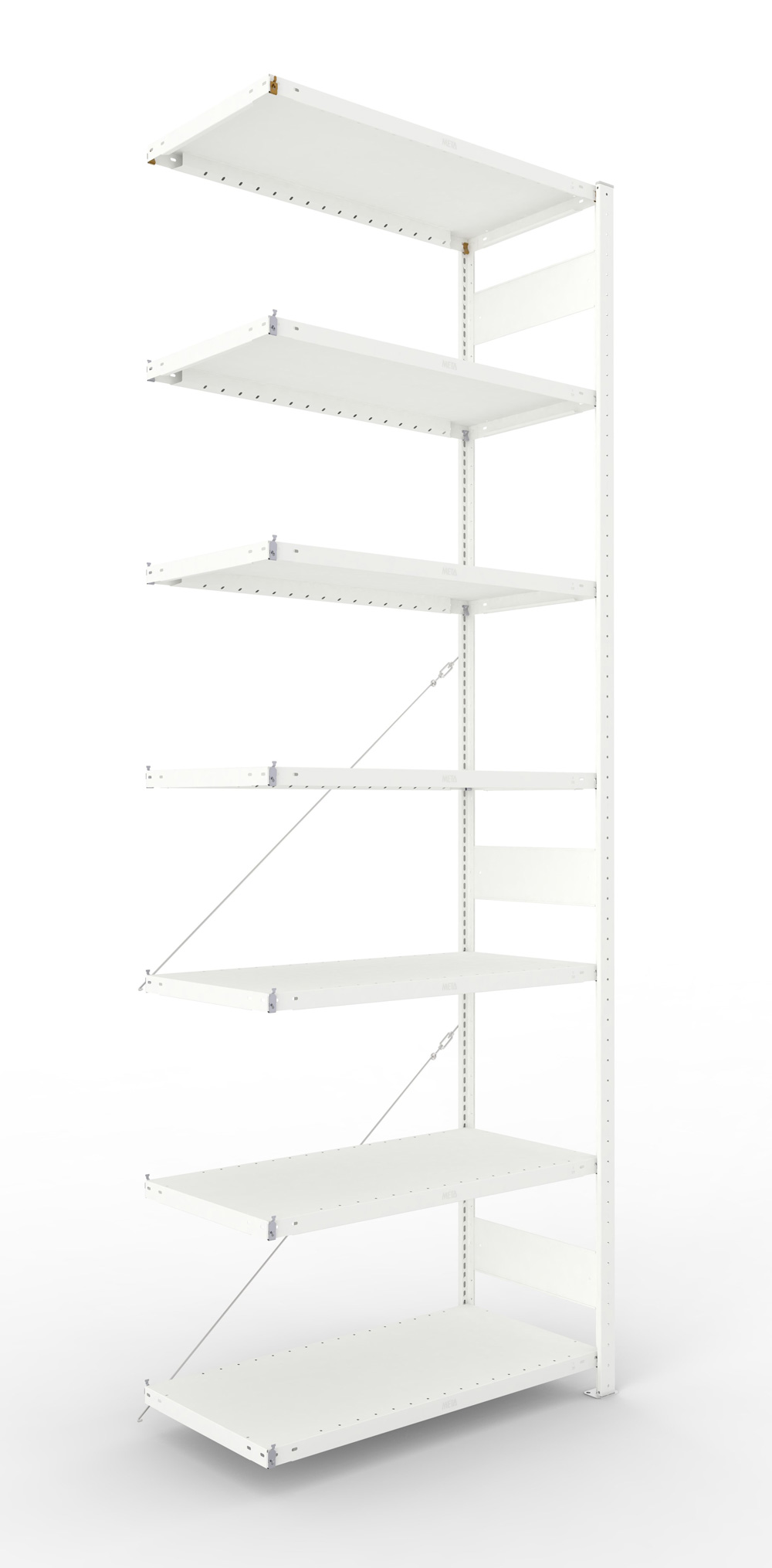 Fachbodenregal, 3000 x 1000 x 500 mm (HxBxT), Anbauregal