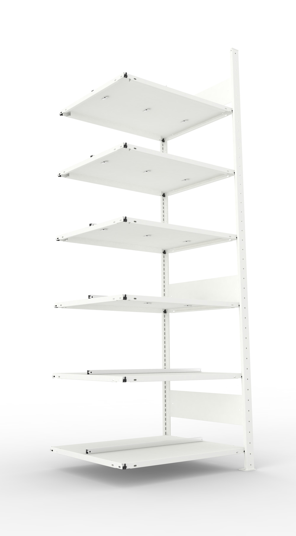 Büroregal, 2200 x 750 x 600 mm (HxBxT), Anbauregal