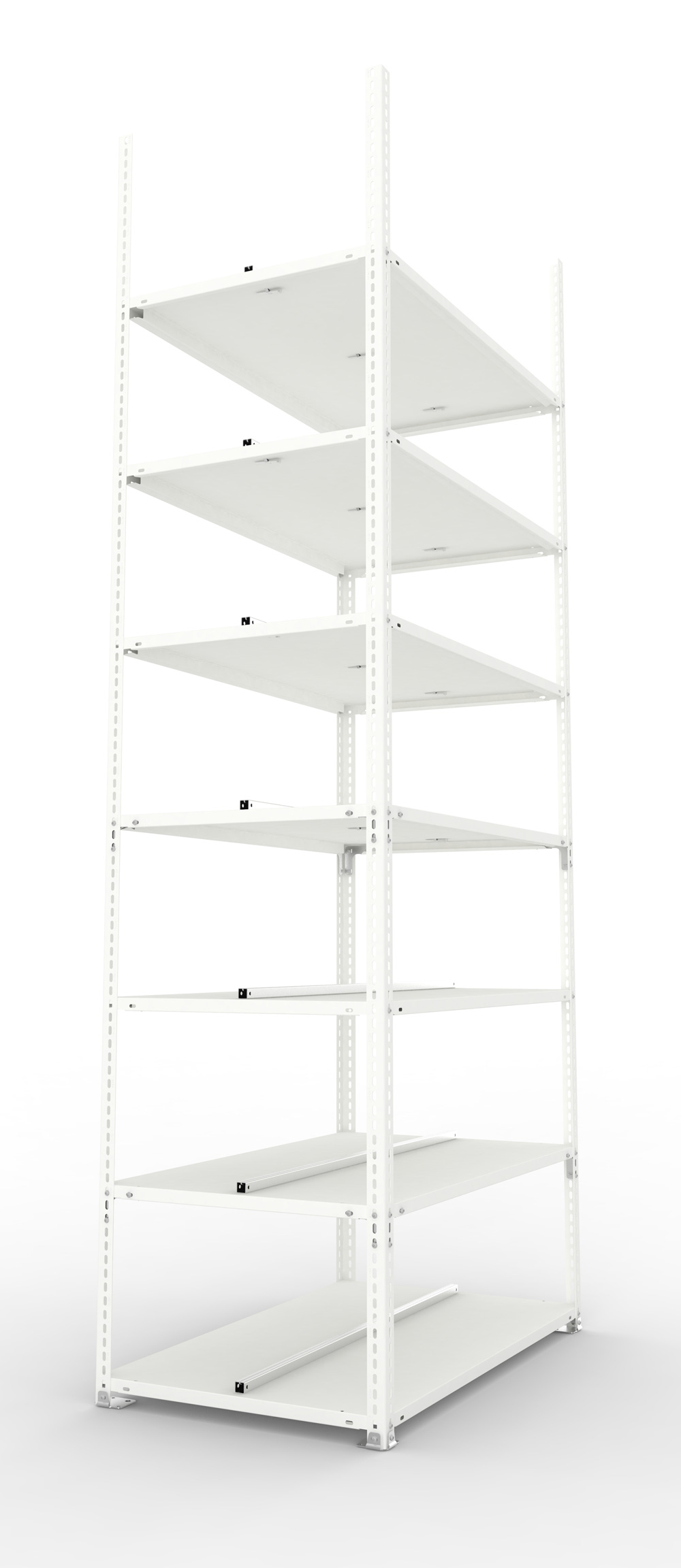 Büroschraubregal 2500 x 1000 x 600 mm (HxBxT), Grundregal