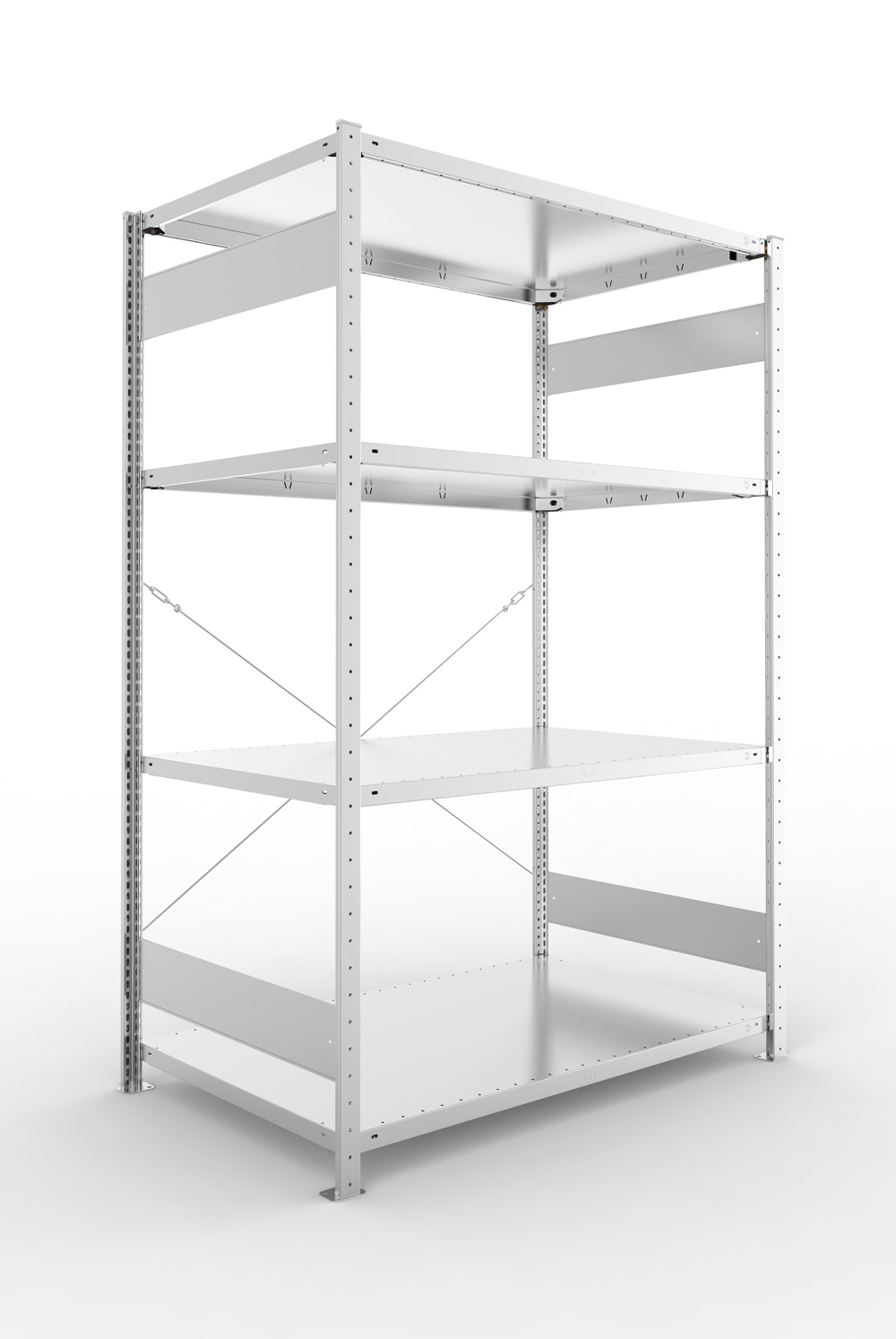 Fachbodenregal, 2000 x 1300 x 800 mm (HxBxT), Grundregal