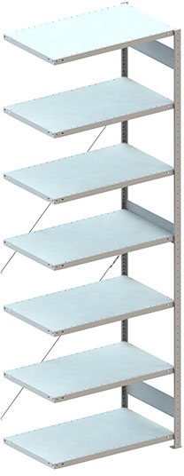 Fachbodenregal, 3000 x 1000 x 600 mm (HxBxT), Anbauregal