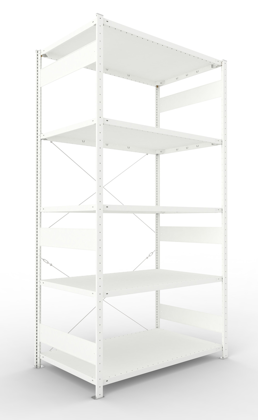 Fachbodenregal, 2500 x 1300 x 800 mm (HxBxT), Grundregal