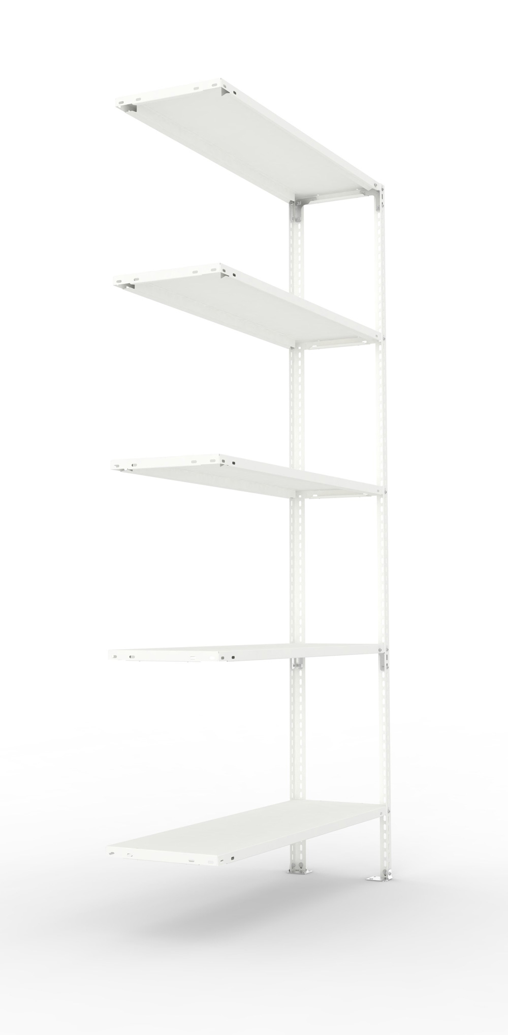 Fachbodenschraubregal, 2000 x 1000 x 300 mm (HxBxT), Anbauregal