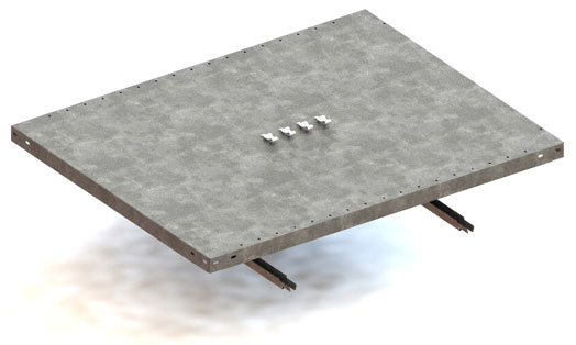 Zusatzboden Steckregal, 1000 x 800 mm (BxT), verzinkt