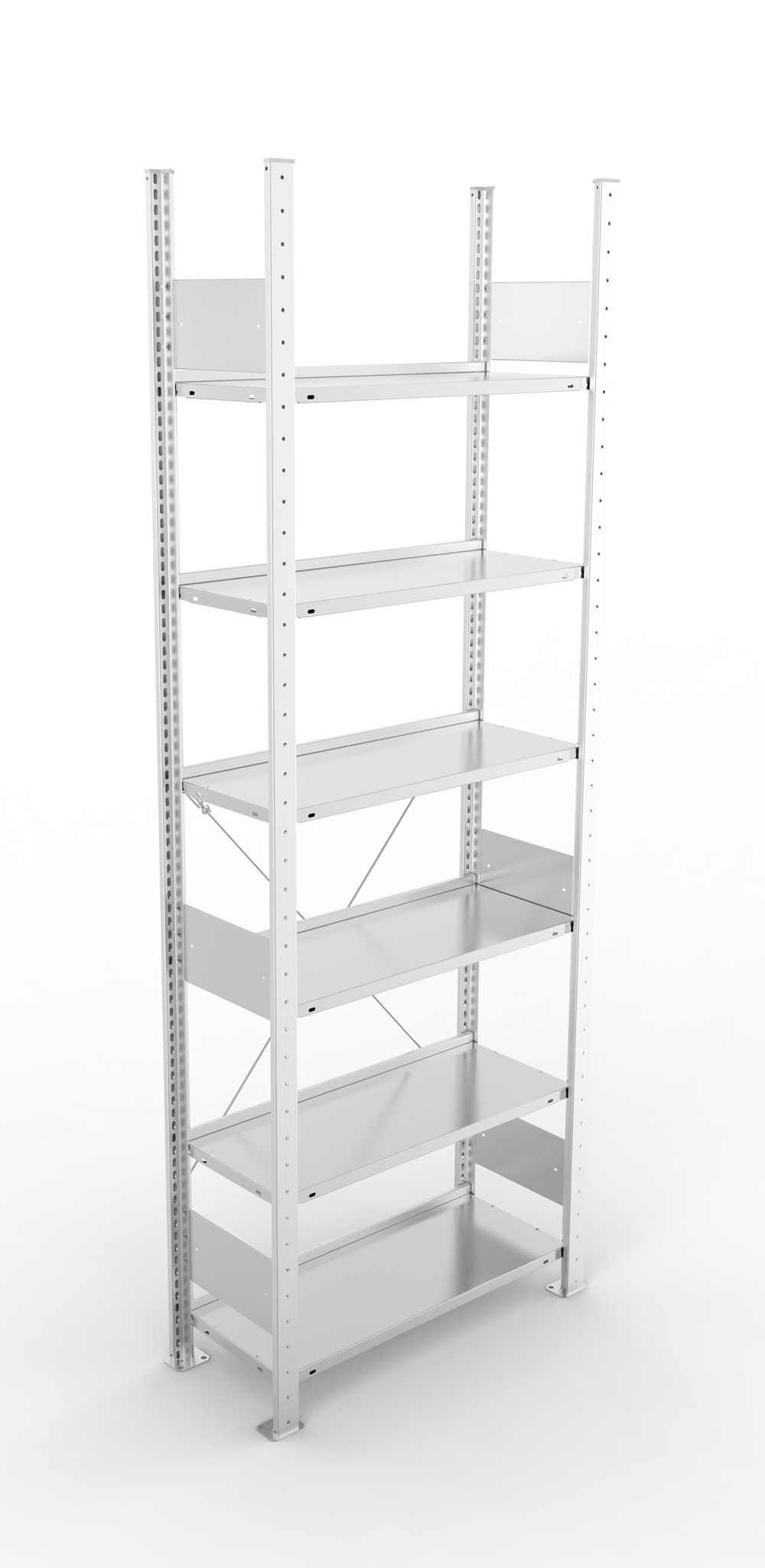 Büroregal, 2200 x 750 x 300 mm (HxBxT), Grundregal