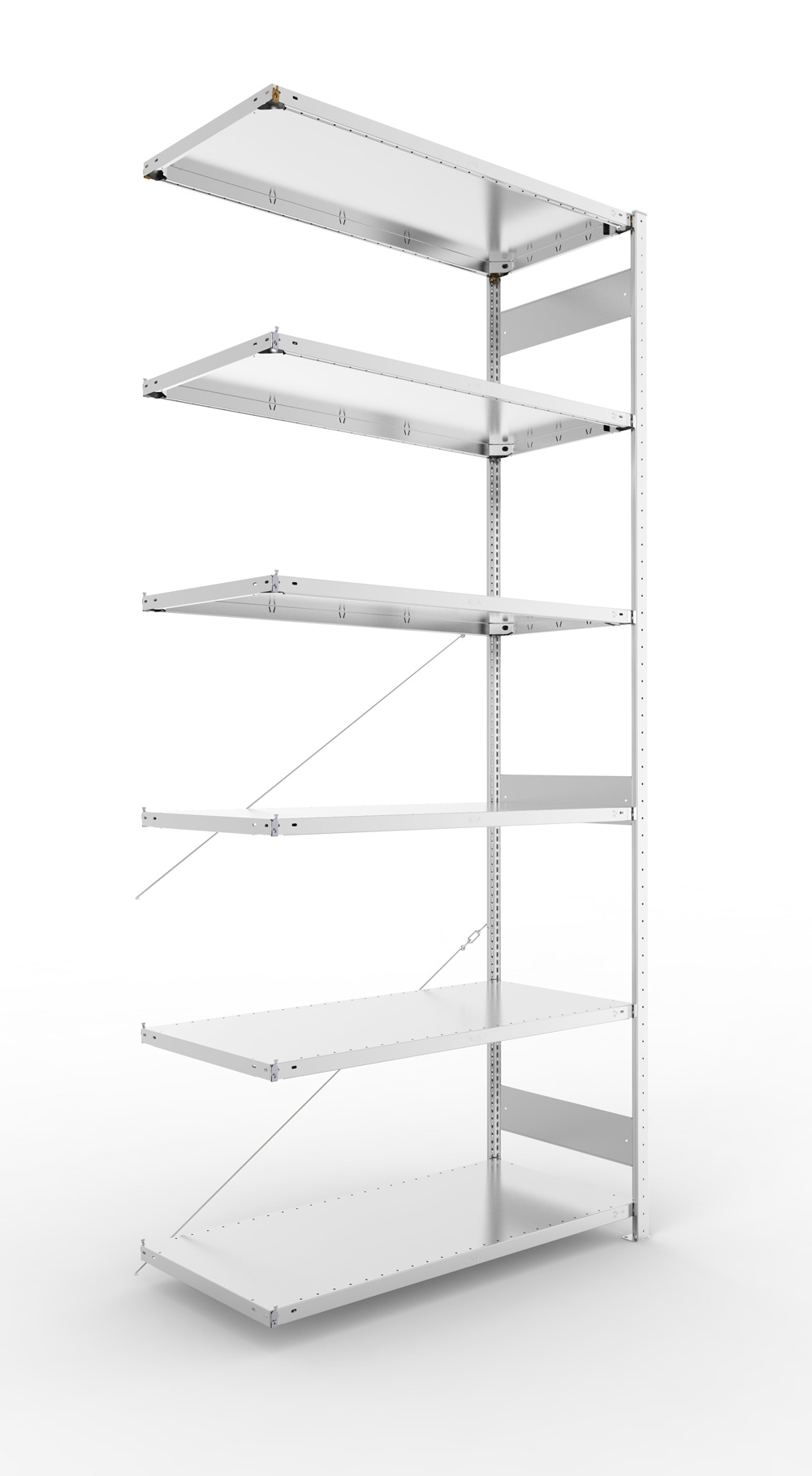 Fachbodenregal, 3000 x 1300 x 600 mm (HxBxT), Anbauregal