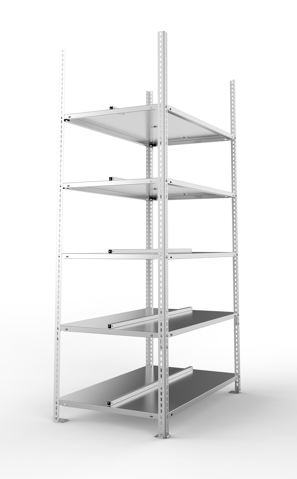 Büroschraubregal,1850 x 1000 x 600 mm (HxBxT), Grundregal