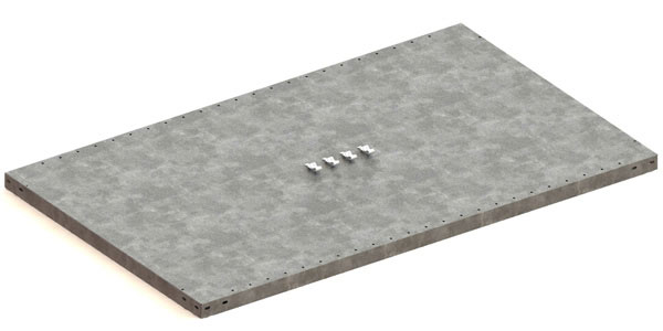 Zusatzboden Steckregal, 1300 x 800 mm (BxT), verzinkt